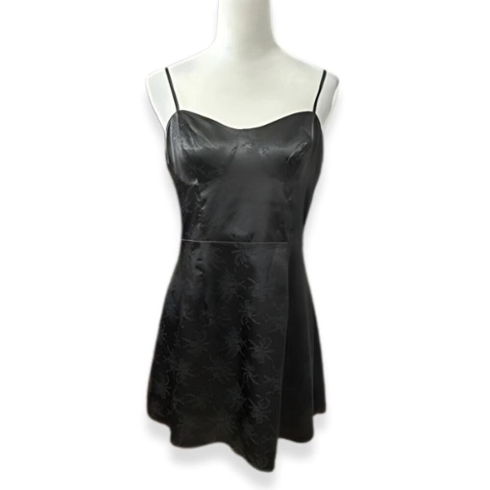 Bp Slip Dress Floral Jacquard Design Sweetheart Neck Sleeveless Black Medium NWT